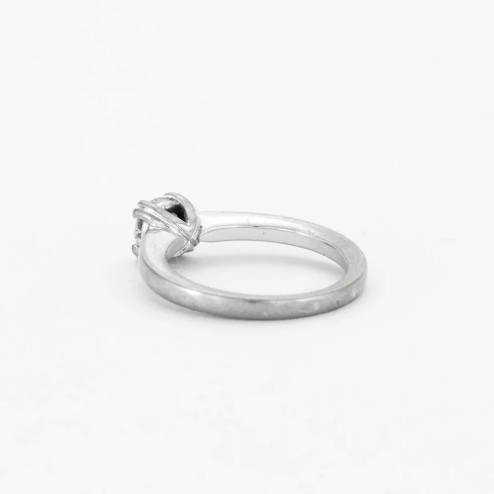 Bague Solitaire Diamant Or Blanc