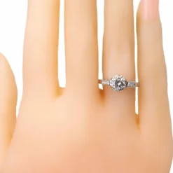 Bague Solitaire Diamant Platine