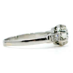 Bague Solitaire Diamant Platine
