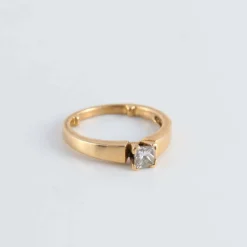 Bague Solitaire Diamant princesse