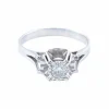 BAGUE SOLITAIRE DIAMANT STYLE ART DECO