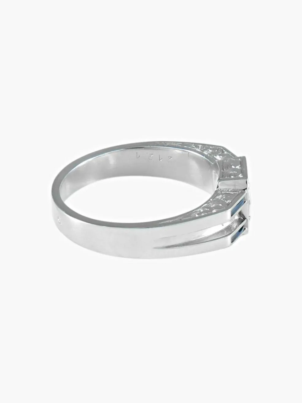 Bague Solitaire Diamant Saphirs