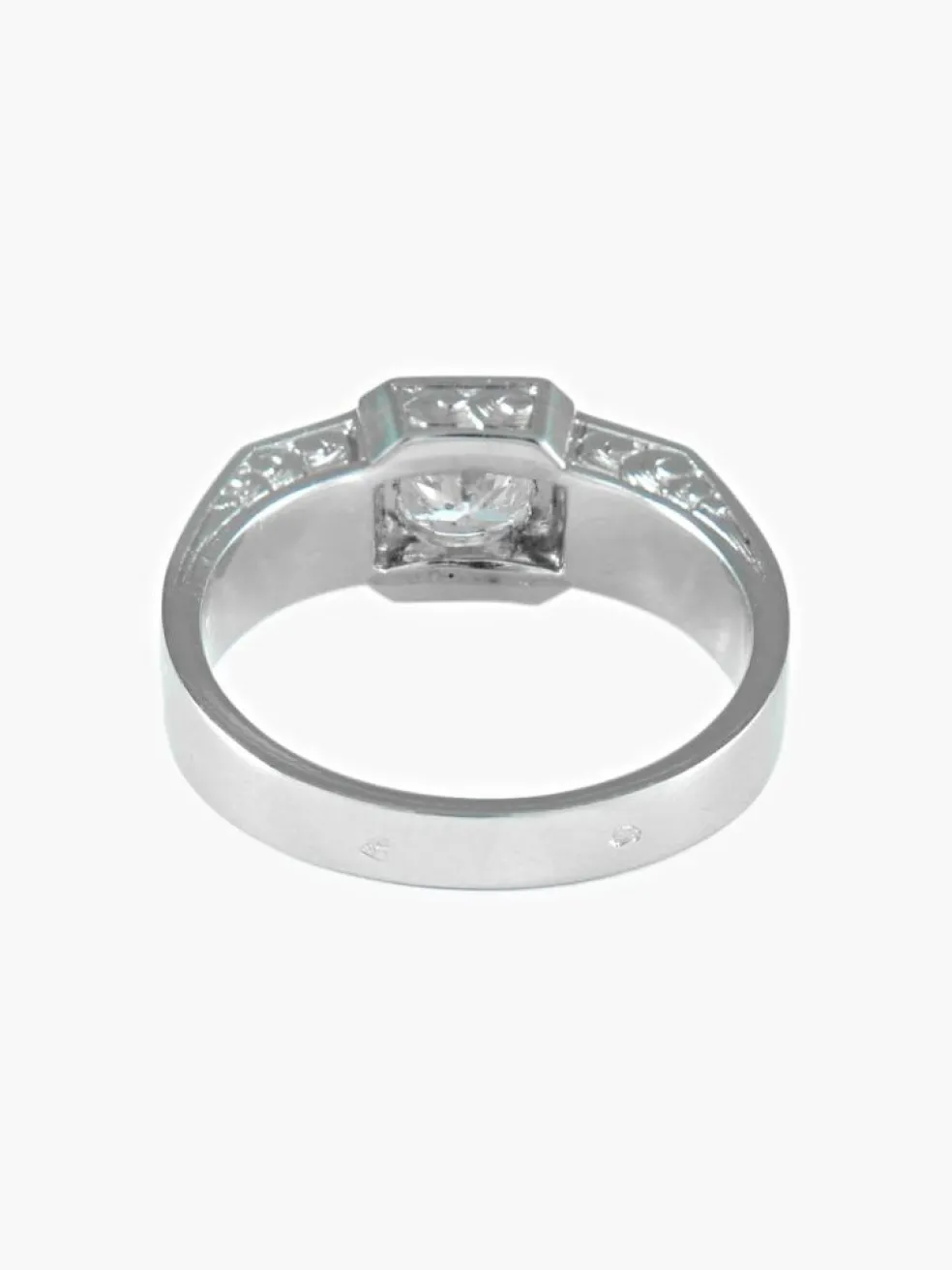 Bague Solitaire Diamant Saphirs