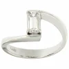 Bague Solitaire Diamant taille émeraude 0,83 ct E/IF