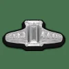 Bague Solitaire diamant taille émeraude 1,51Cts