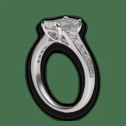 Bague Solitaire diamant taille émeraude 1,51Cts