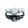 Bague solitaire diamant vintage en or gris 18K