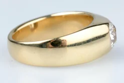 Bague solitaire en diamant de taille ancienne européenne 0,60 CT
