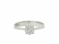 Bague solitaire en or blanc et diamants 0.16ct