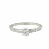 Bague solitaire en or blanc et diamants 0.30 ct