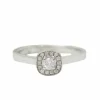 Bague solitaire en or blanc et diamants 0.15ct