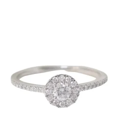Bague solitaire en Or blanc et Diamant
