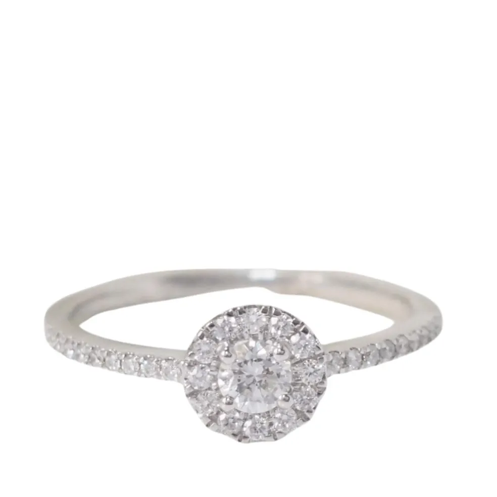 Bague solitaire en Or blanc et Diamant