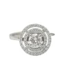 Bague solitaire en or blanc et diamant de 0,46 ct