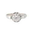 Bague solitaire en or blanc et diamant