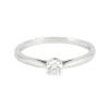 Bague solitaire en or blanc, diamant