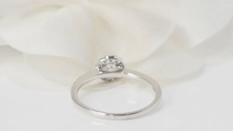 Bague solitaire en Or blanc et Diamant