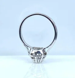 Bague solitaire en or et platine, diamant