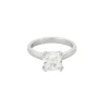 Bague solitaire en or gris et diamant 3.01 carat