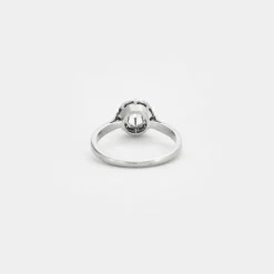 Bague solitaire en or gris Diamant