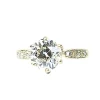Bague solitaire en or jaune orné d’un diamant 2,67 carats