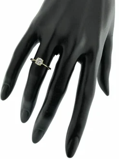 Bague solitaire en or jaune certifiée HRD