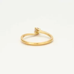 Bague Solitaire en Or Jaune et Diamant