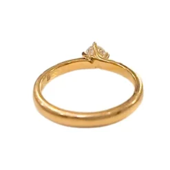 Bague solitaire en or jaune avec diamant