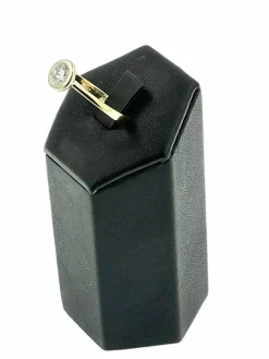 Bague solitaire en or jaune certifiée HRD