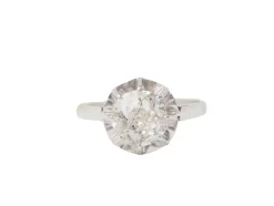 Bague solitaire en platine et diamant 1,20ct