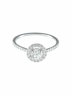 Bague Solitaire entourage Diamants