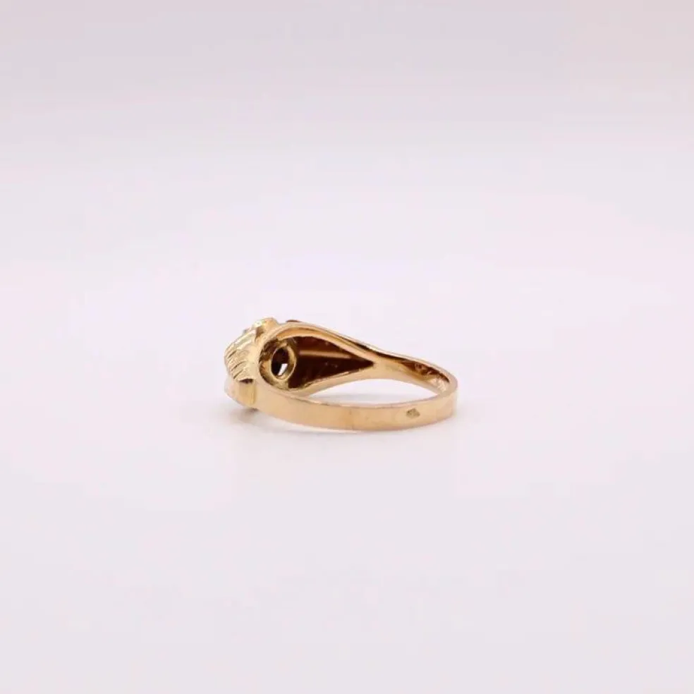 Bague Solitaire et Chevalière or jaune et spinelle