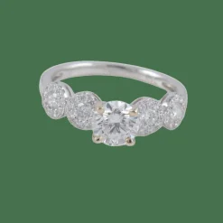 Bague Solitaire Fleurs