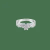 Bague Solitaire Fleurs diamants