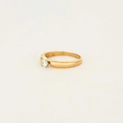 Bague solitaire jonc en or jaune