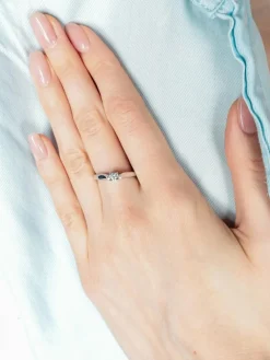 BAGUE SOLITAIRE JONC/BRILLANT