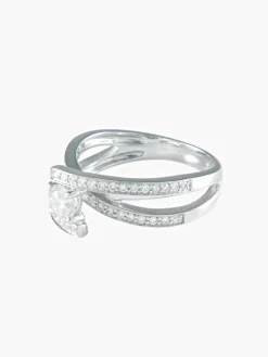 BAGUE SOLITAIRE JONC/BRILLANT