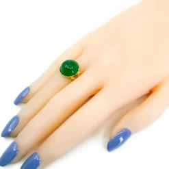 Bague solitaire émeraude 14 carats