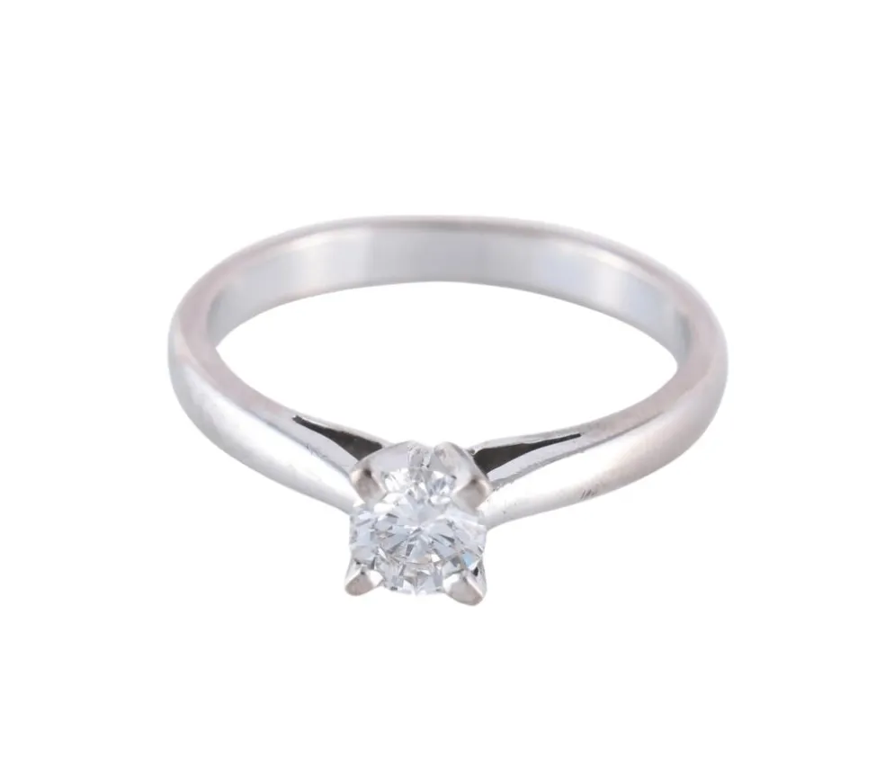 BAGUE SOLITAIRE OR & DIAMANT