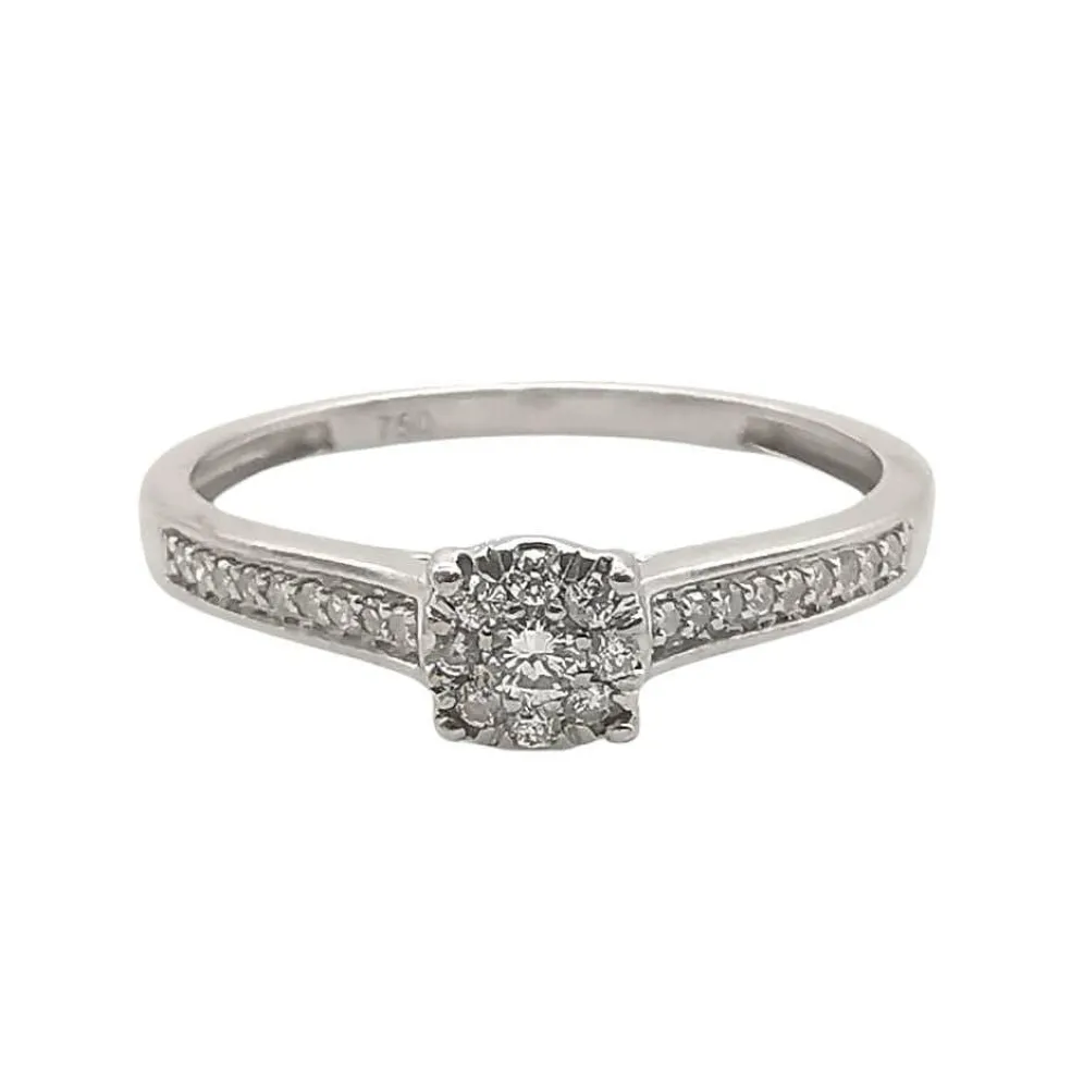 Bague solitaire or & Diamants