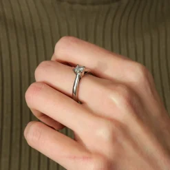 BAGUE SOLITAIRE OR & DIAMANT