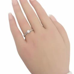 Bague solitaire or & Diamants