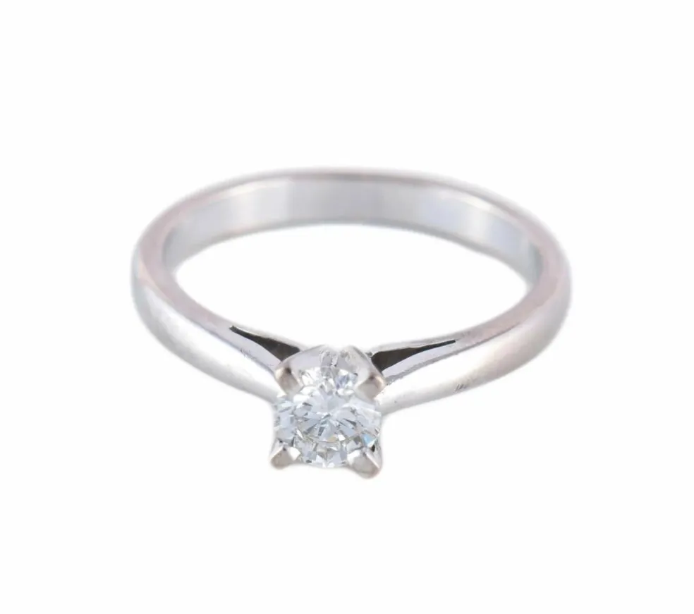 BAGUE SOLITAIRE OR & DIAMANT