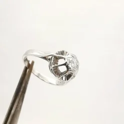 Bague solitaire or & diamant