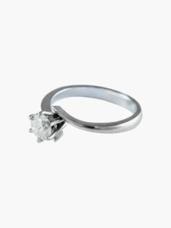 BAGUE SOLITAIRE OR & DIAMANTS