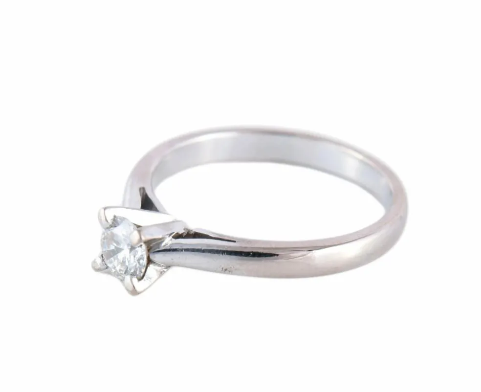 BAGUE SOLITAIRE OR & DIAMANT