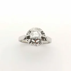 Bague solitaire or & diamant
