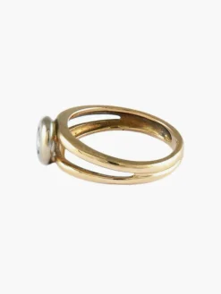 BAGUE SOLITAIRE OR & DIAMANTS