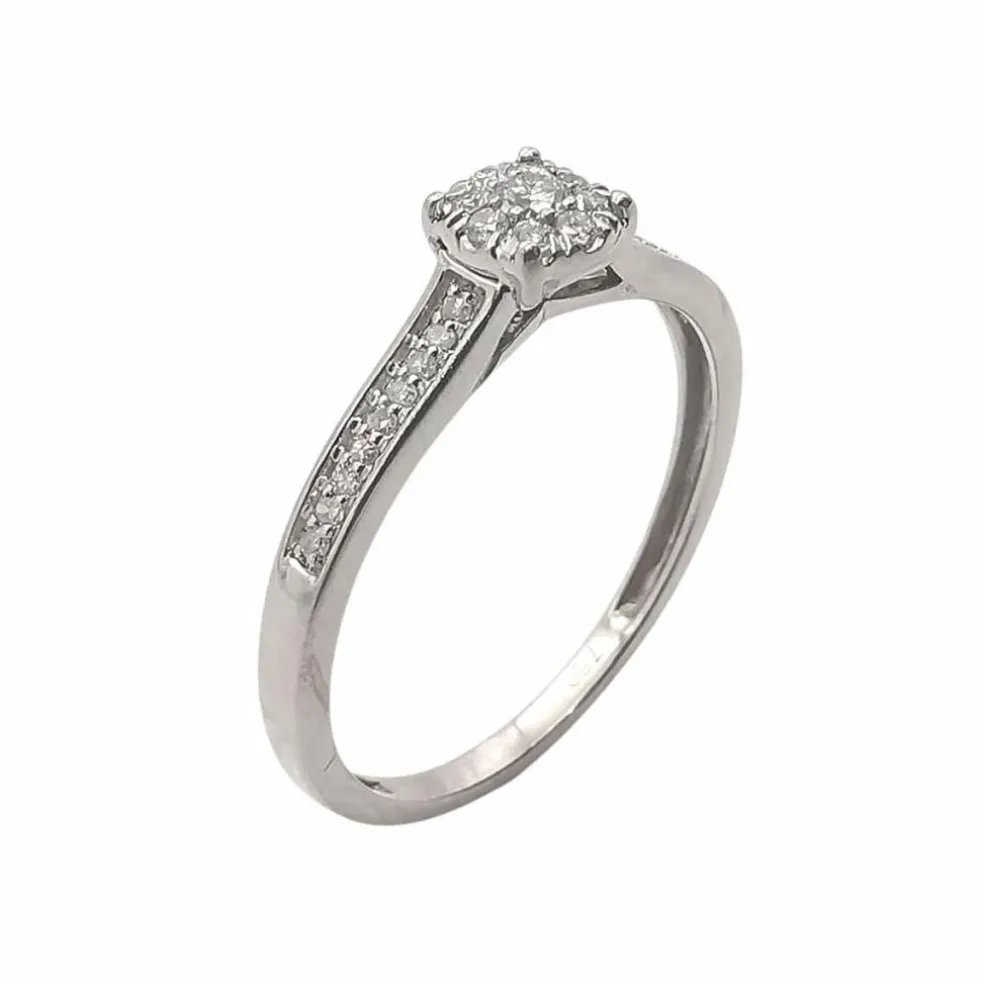Bague solitaire or & Diamants