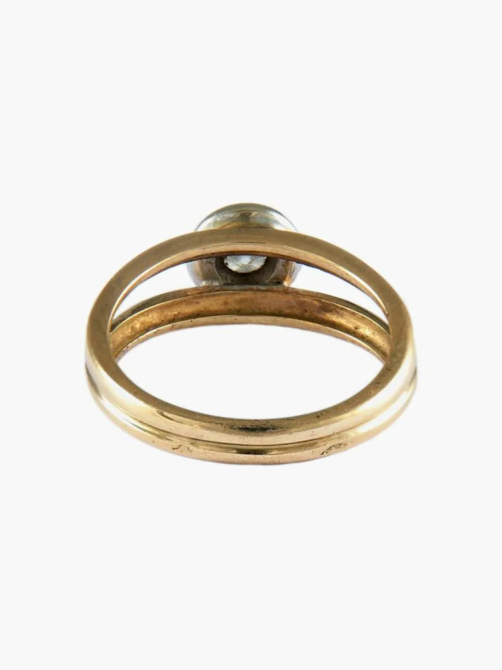 BAGUE SOLITAIRE OR & DIAMANTS